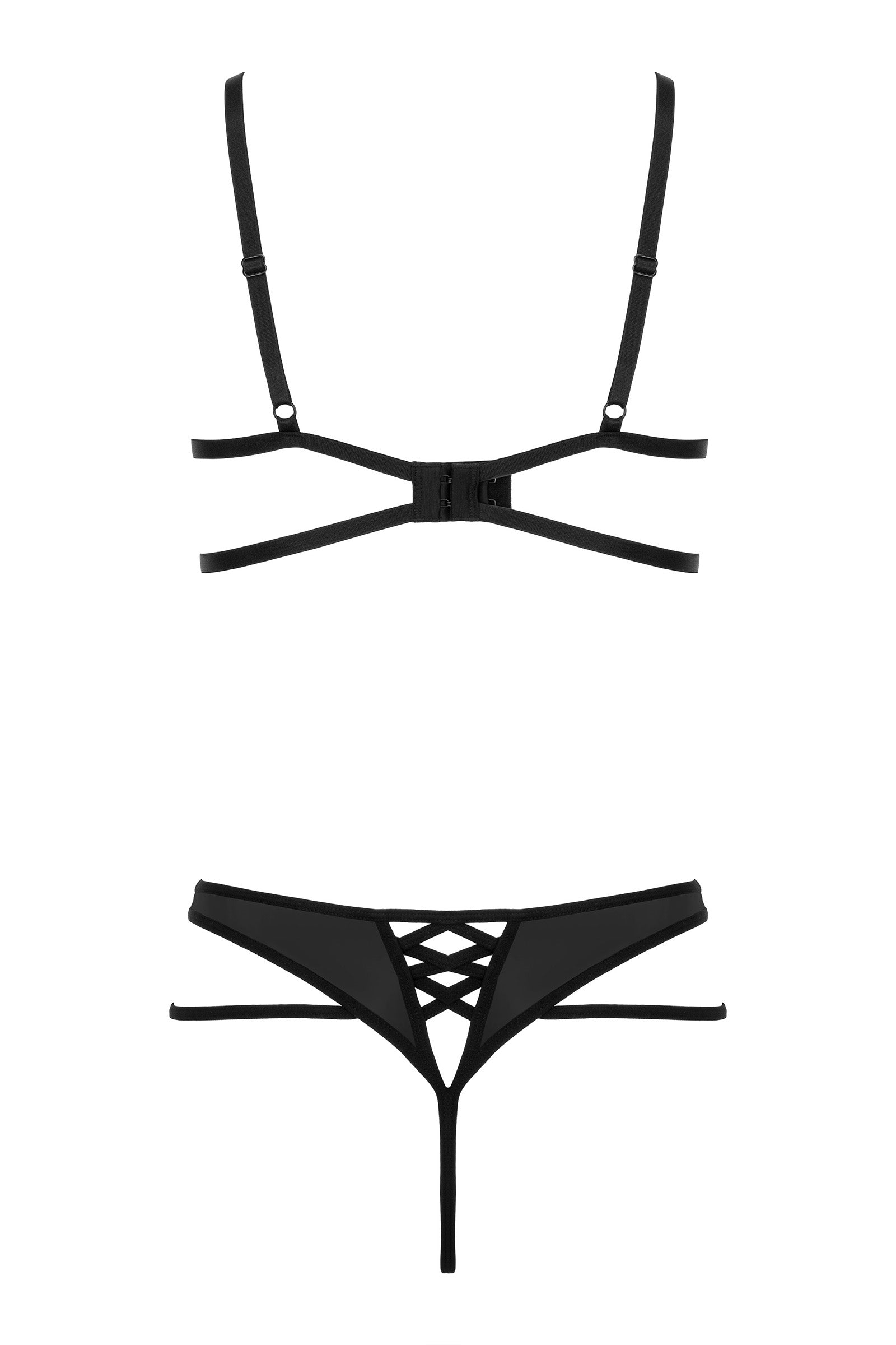 Verführerisches 2-teiliges Wetlook-Set