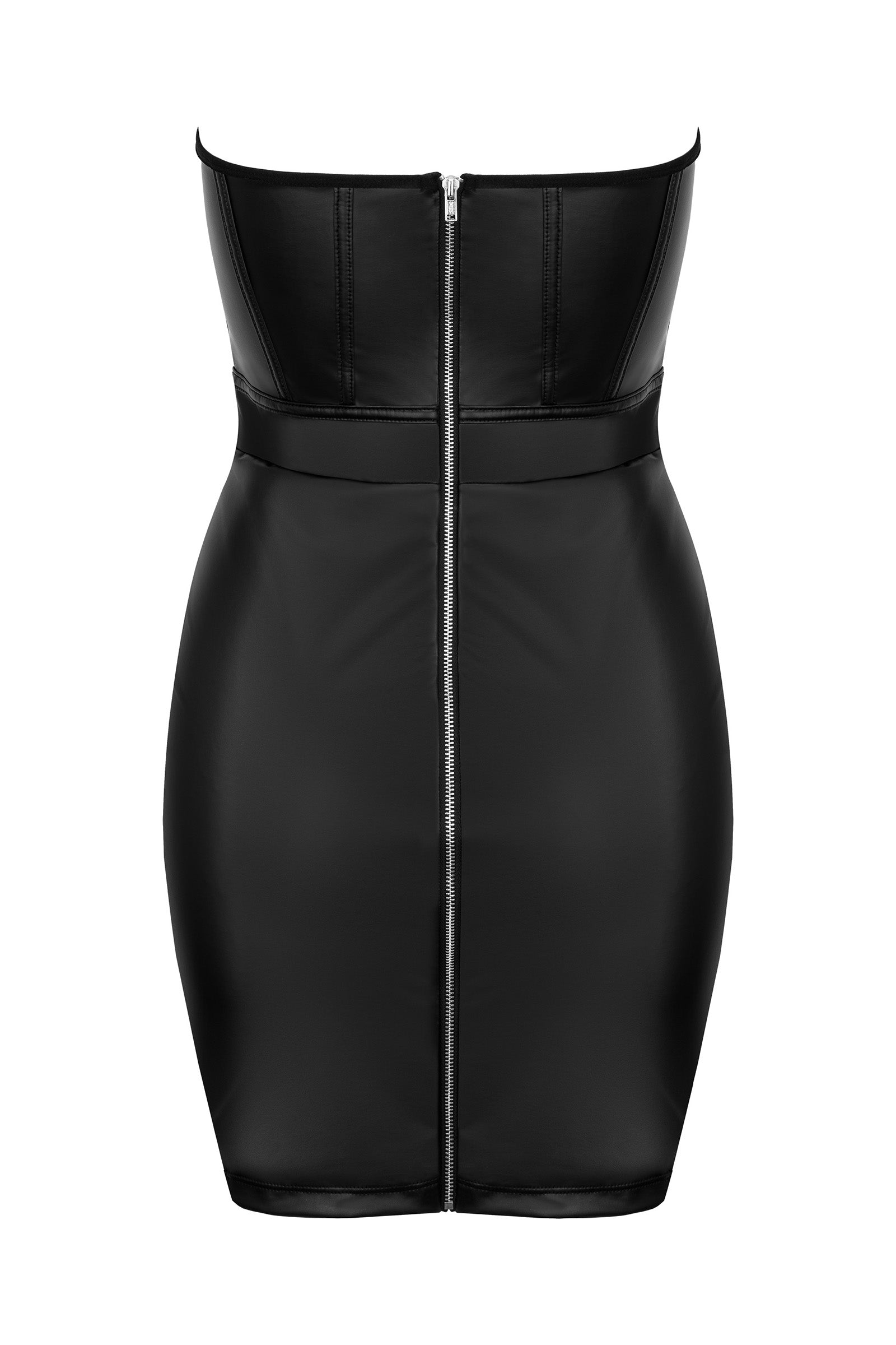 Verführerisches trägerloses Wetlook Minikleid